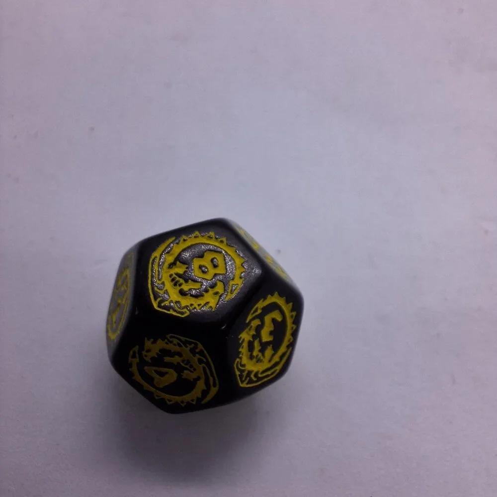 Dragons‎ RPG Dice Set Black And Yellow Role-Playing Game D&D Magic Counter MTG